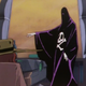 Emeraldes in her first robe disguise.